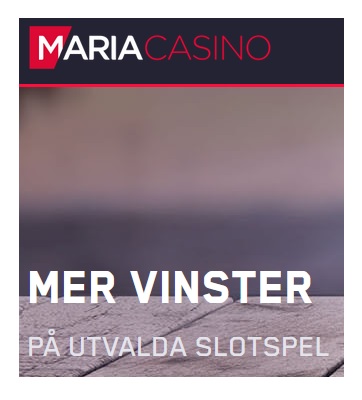 Vinn mer på 10 slotspel hos Maria Casino!
